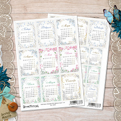 Скрап-карта А4 "Календарь 2021. Времена года" (ScrapMania)