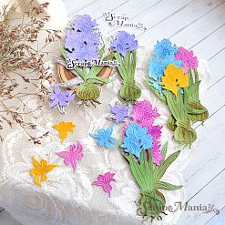 Нож "Первоцветы. Гиацинты раскрытые", 5,4х10 см (ScrapMania)