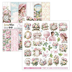 Набор бумаги 15х15 см "Sweet peonies", 24 листа (ScrapBoys)