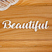 Украшение из чипборда "Beautiful" (Просто небо)