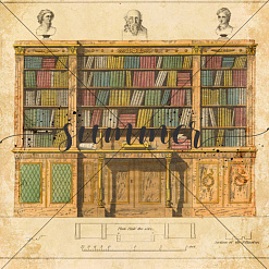 Набор бумаги 20х20 см "Vintage Library", 16 листов (Summer Studio)