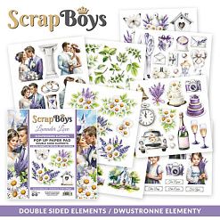 Набор бумаги 15х15 см "Lavander love. Для вырезания", 24 листа (ScrapBoys)