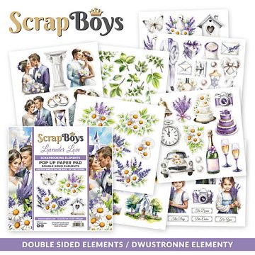 Набор бумаги 15х15 см "Lavander love. Для вырезания", 24 листа (ScrapBoys)