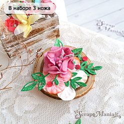 Нож "Соловьиные сказки. Листики волшебные", 1,8х2,7 см (ScrapMania)