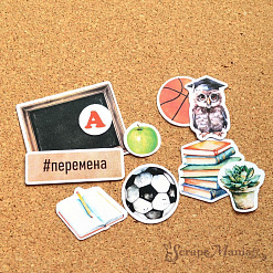 Набор высечек из бумаги "Школьная жизнь. Перемена", 36 шт (ScrapMania)