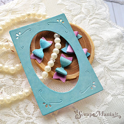 Нож "Рамка с бантом", 5,5х8 см (ScrapMania)