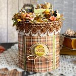 Скрапбукинг для начинающих. Вдохновение. Круглая коробочка "Дары осени"