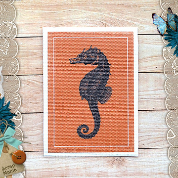 Тканевая карточка "Мой капитан. Морской конек" (ScrapMania)