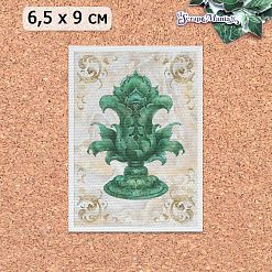 Тканевая карточка "Малахитовый цветок. Сокровище" (ScrapMania)