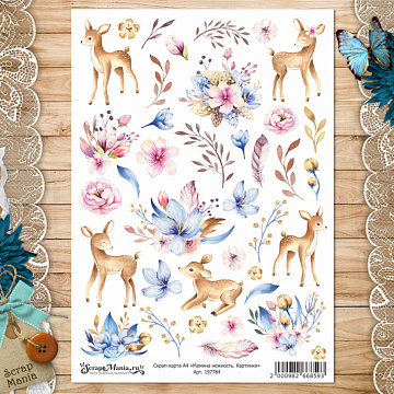 Скрап-карта А4 "Мамина нежность. Картинки" (ScrapMania)