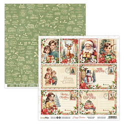 Набор бумаги 30х30 см "Happy Christmas", 12 листов (ScrapBoys)