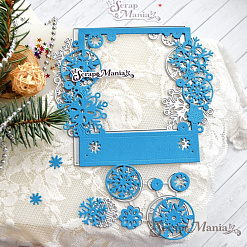 Нож "Снежная рамка", 11х12,5 см (ScrapMania)