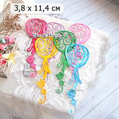 Нож "Воздушные шары. С завитками", 3,8х11,4 см (ScrapMania)