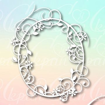 Украшение из чипборда "Рамка большая овальная" (Скрапля)