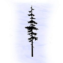 Штамп "Дерево Ель. Большая", 2,5х9,5 см (Креатив)