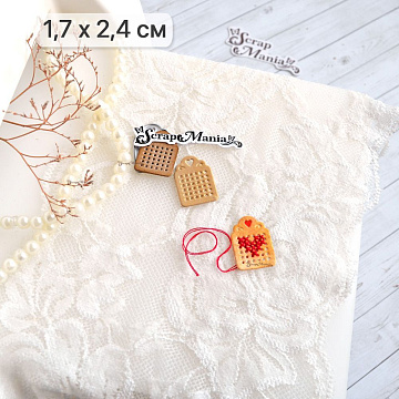 Нож "Рукоделие. Бирка с вышивкой", 1,7х2,4 см (ScrapMania)
