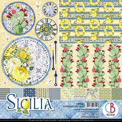 Набор бумаги 30х30 см "Sicilia. Фоновый", 8 листов (Ciao bella)