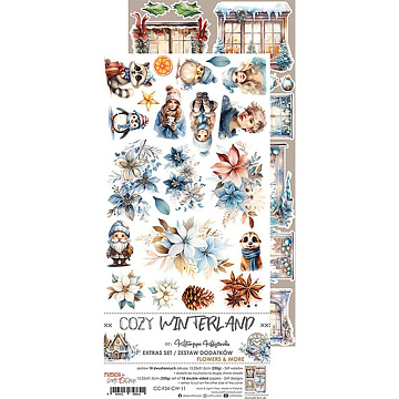 Набор бумаги 30х15 см "Cozy Winterland. Flowers", 18 листов (CraftO'clock)