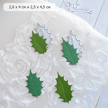 Нож "Листики остролиста", 5,2х4,6 см (ScrapMania)