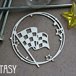 Чипборд "Флаг в рамке", 7,2х7,9 см (Fantasy)