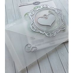 Нож "Сердце, рамка, завиток", 10,5х11,5 см (Sizzix)