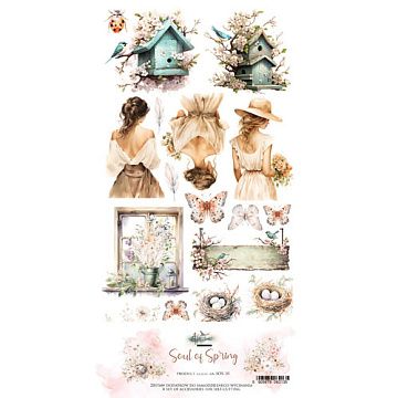 Набор бумаги 15х30 см "Soul of Spring. Для вырезания", 6 листов (Alchemy of Art)