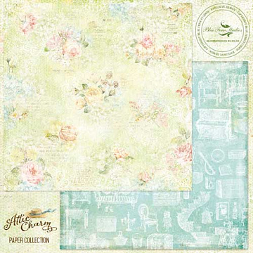 Бумага "Attic charm. Spring posy" (Blue Fern)