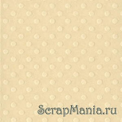 Кардсток Bazzill Basics 30,5х30,5 см однотонный с текстурой светлых точек, цвет песочный