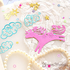 Нож "Единорожек среди звезд", 5х8 см (ScrapMania)