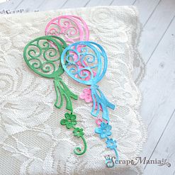 Нож "Воздушные шары. С завитками", 3,8х11,4 см (ScrapMania)