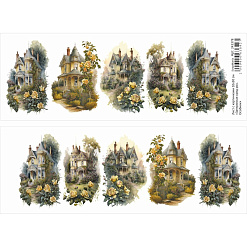 Лист с картинками 10х30 см "Затерянная среди роз. Особняк" (ScrapMania)