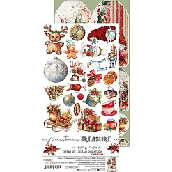 Набор бумаги 30х15 см "Christmas treasure. Для вырезания. Детали", 18 листов (CraftO'clock)