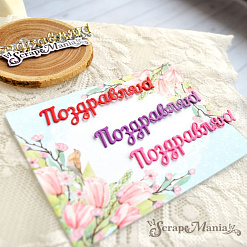 Нож "Поздравляю! 2", 6,7х1,5 см (ScrapMania)