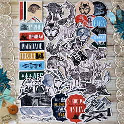 Набор высечек из бумаги "Дневник туриста", 68 шт (ScrapMania)