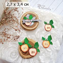 Нож "Урожай. Половина яблока", 2,7х3,4 см (ScrapMania)