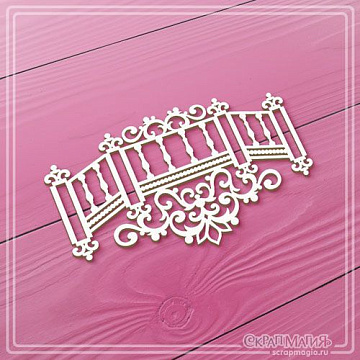 Чипборд "Торжество. Балкон с завитками", 8,2х4,9 см (СкрапМагия)