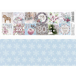 Лист с картинками 10х30 см "Новогодние гномы. Адвент с 22 по 31 декабря" (ScrapMania)