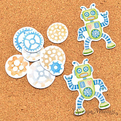 Набор высечек из бумаги "Роботы", 38 шт (ScrapMania)