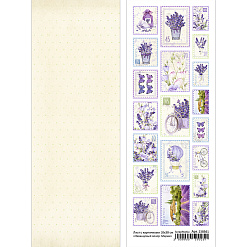 Лист с картинками 10х30 см "Лавандовый вечер. Марки" (ScrapMania)