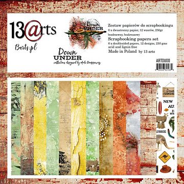Набор 30х30 см "Down under", 6 листов (13Arts)