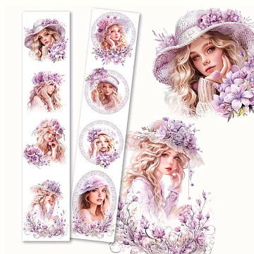 Лист для вырезания 6,5х30,5 см "Violet Whisper. Картинки" (Margaret)