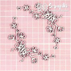 Чипборд "Уголки сакура", 5х10,5 см (Scrapiki)