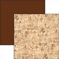 Набор бумаги 30х30 см "Codex leonardo. Фоновый", 8 листов (Ciao bella)