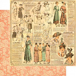 Набор бумаги 30х30 см "Ladies diary. Дневник леди", 24 листа (Graphic 45)