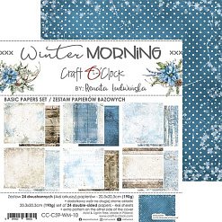 Набор бумаги 20х20 см "Winter morning. Basic", 24 листа (CraftO'clock)