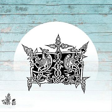 Штамп "Декор с птицами", 8х7 см (Креатив)