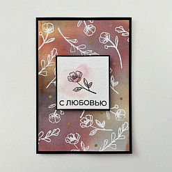 Штамп "Цветочные веточки", 5 см (Скрапклуб)