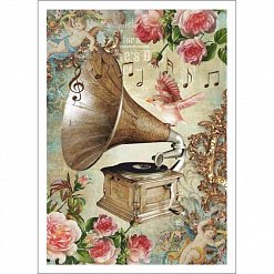 Тканевая карточка мини "Романтика. Мелодия чувств" (ScrapMania)
