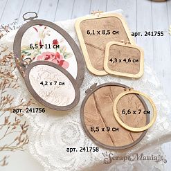 Нож "Пяльцы. Прямоугольные с крокусом", 6,1х8,5 см (ScrapMania)