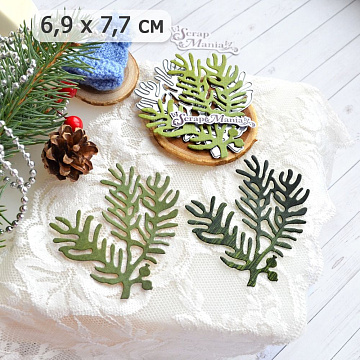 Нож "Ветка можжевельника с ягодами", 6,9х7,7 см (ScrapMania)